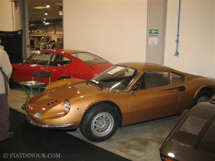 Gold 246GT and Red 1968 2 litre coupe